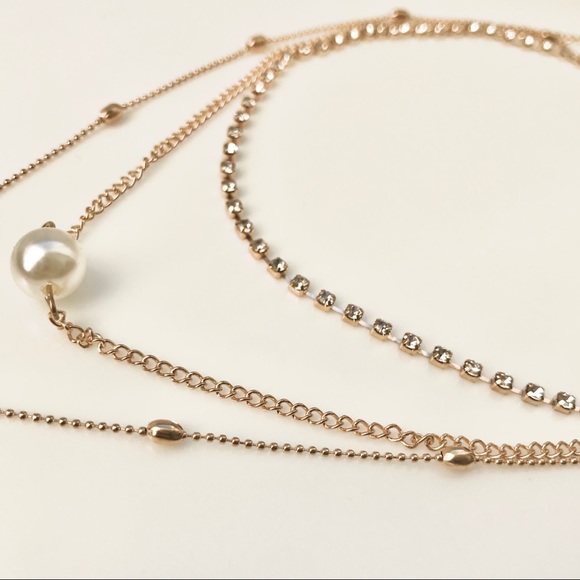 “Seaside Escape” Pearl Bead Layered Boho Necklace - Picture 4 of 7